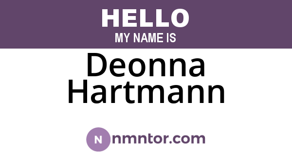 Deonna Hartmann