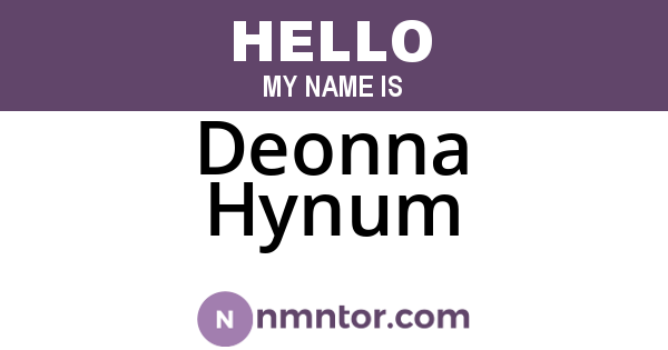 Deonna Hynum