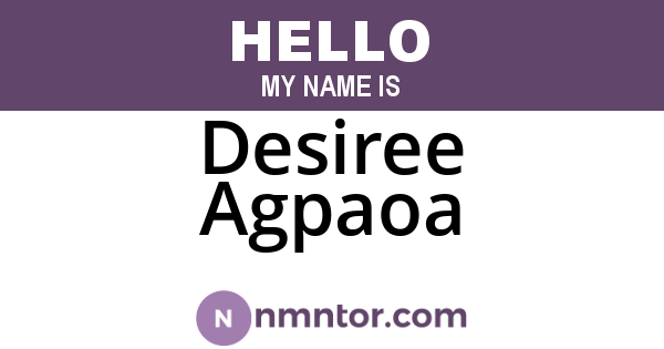 Desiree Agpaoa