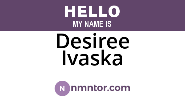 Desiree Ivaska