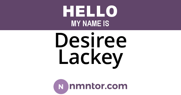 Desiree Lackey