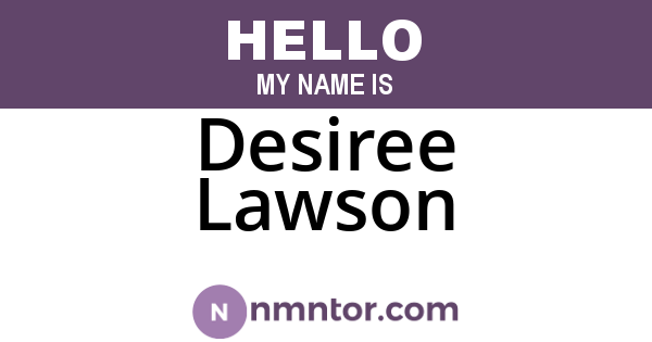 Desiree Lawson