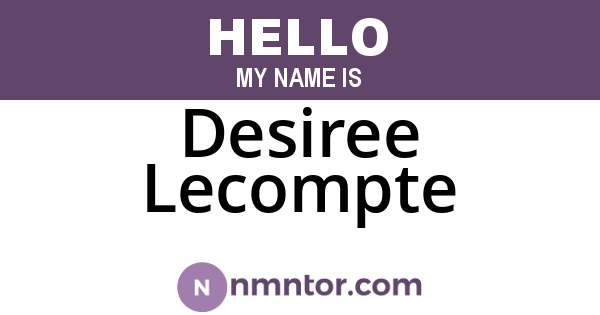 Desiree Lecompte
