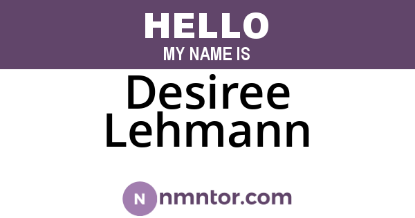 Desiree Lehmann