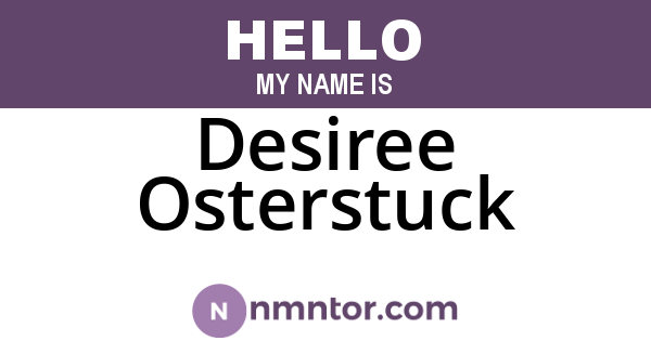 Desiree Osterstuck