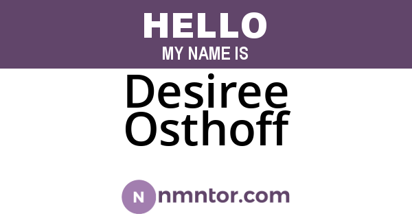 Desiree Osthoff
