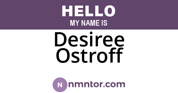 Desiree Ostroff