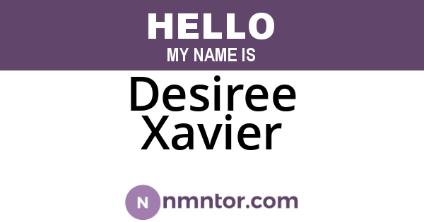 Desiree Xavier