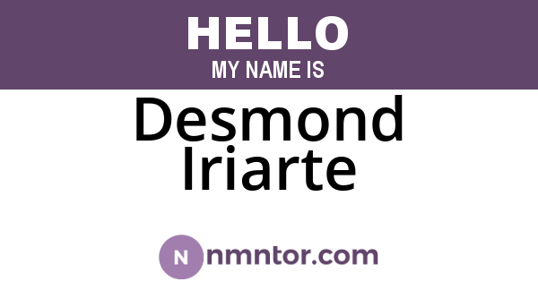 Desmond Iriarte