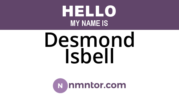 Desmond Isbell