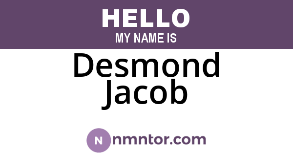 Desmond Jacob