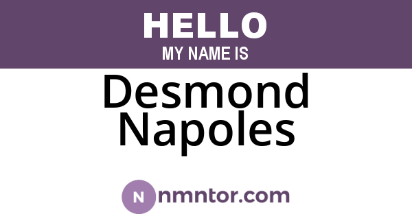 Desmond Napoles