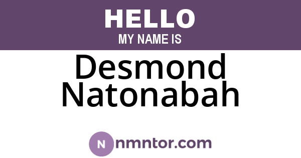 Desmond Natonabah