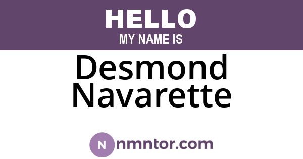 Desmond Navarette