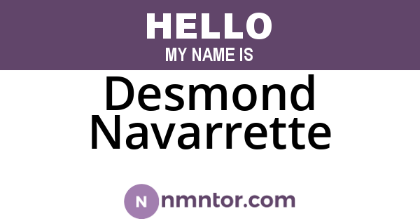 Desmond Navarrette