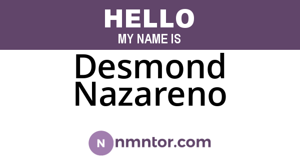 Desmond Nazareno