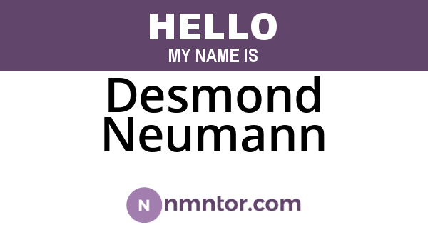 Desmond Neumann