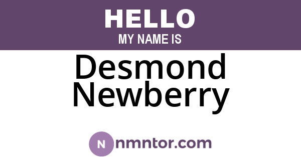 Desmond Newberry