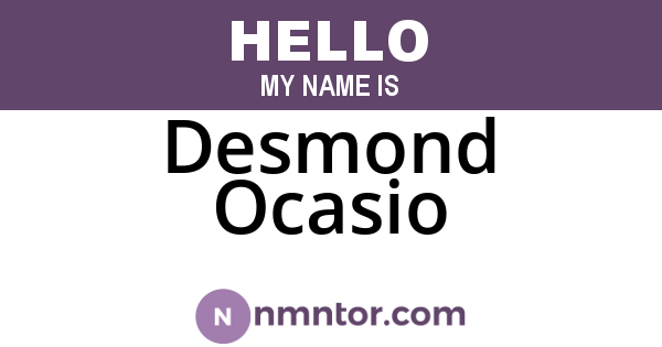 Desmond Ocasio