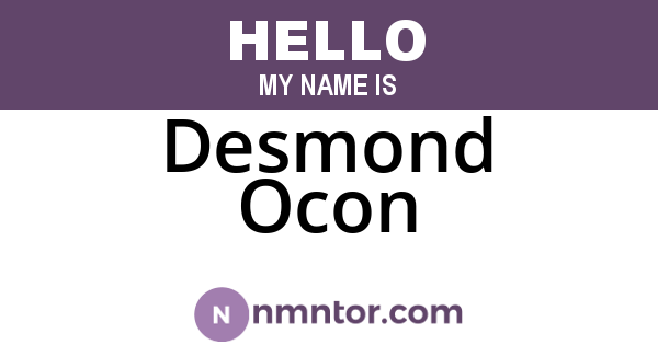 Desmond Ocon