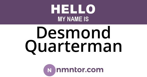 Desmond Quarterman