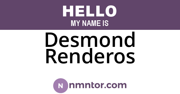 Desmond Renderos