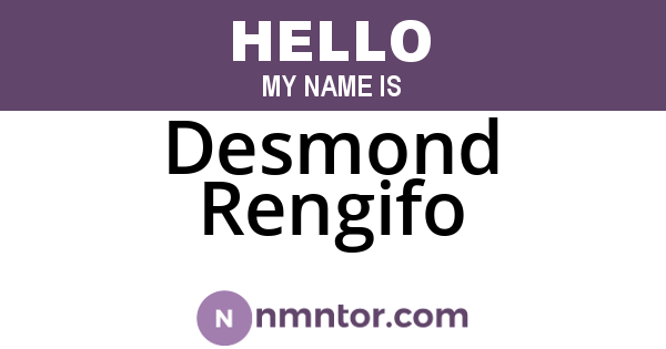 Desmond Rengifo
