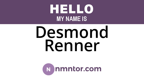 Desmond Renner