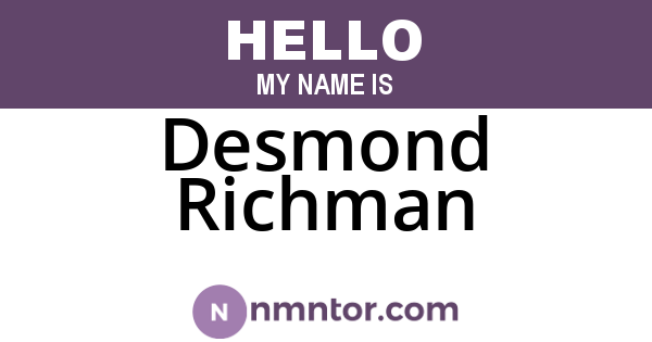 Desmond Richman