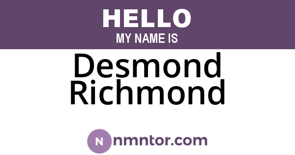 Desmond Richmond