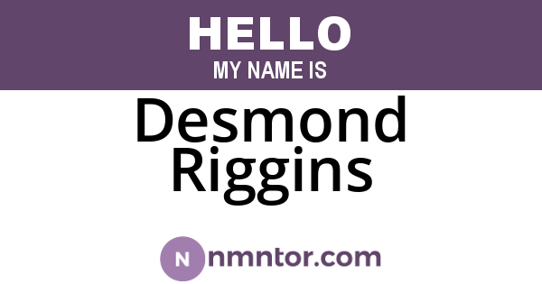 Desmond Riggins