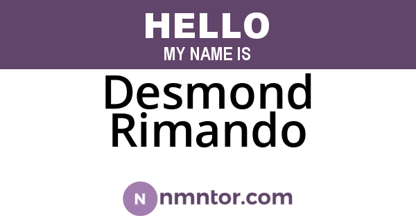 Desmond Rimando