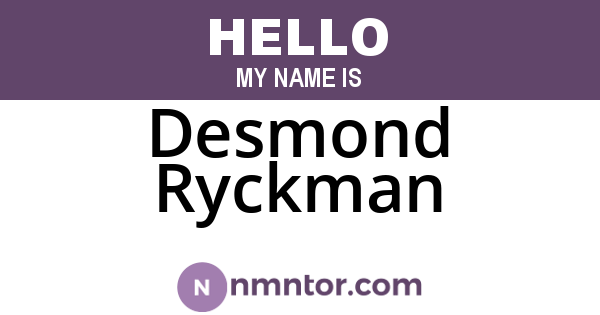Desmond Ryckman