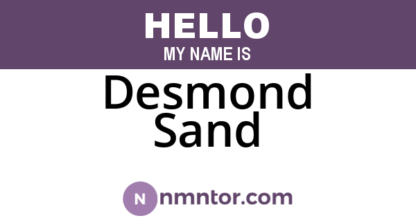 Desmond Sand