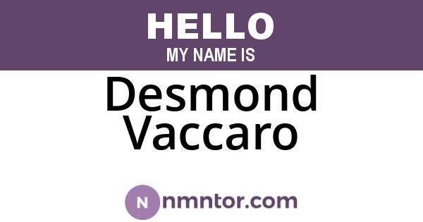 Desmond Vaccaro