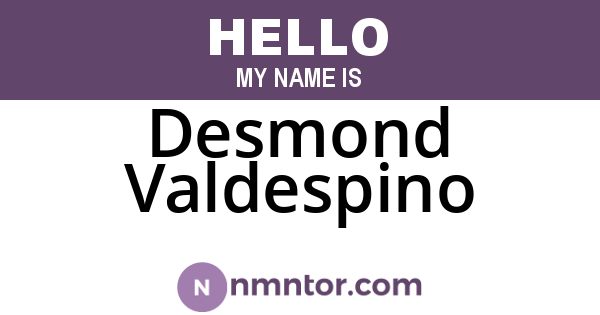 Desmond Valdespino