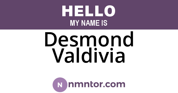 Desmond Valdivia