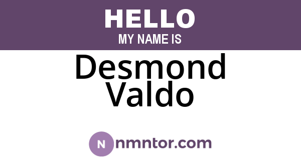 Desmond Valdo
