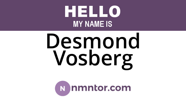 Desmond Vosberg