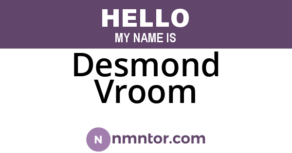 Desmond Vroom