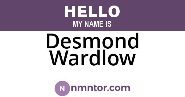 Desmond Wardlow