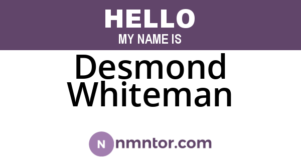 Desmond Whiteman