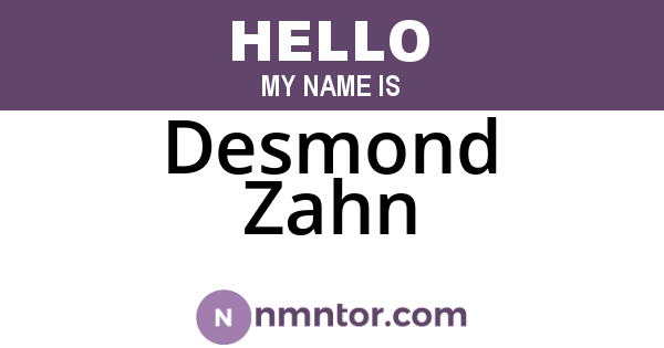 Desmond Zahn