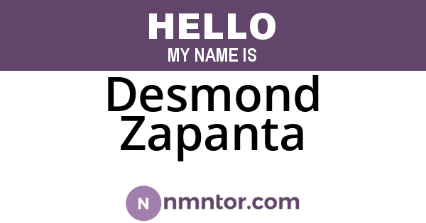 Desmond Zapanta