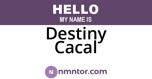 Destiny Cacal