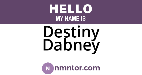 Destiny Dabney