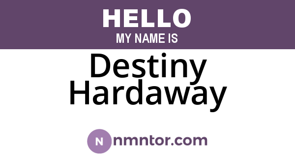 Destiny Hardaway
