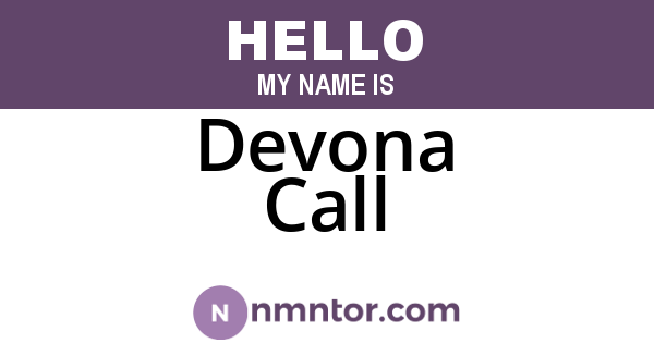 Devona Call
