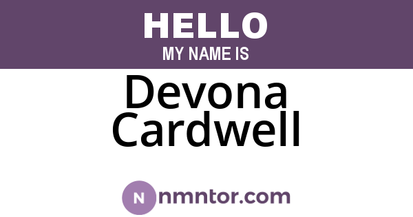 Devona Cardwell