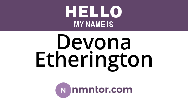 Devona Etherington